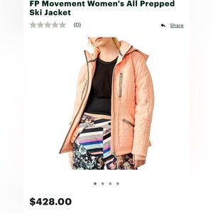 NWT Free people movement all prepped ski jacket: melon